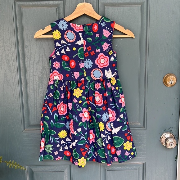 Mini Boden Floral Kids Dress - Blue and Pink - Picture 5 of 10